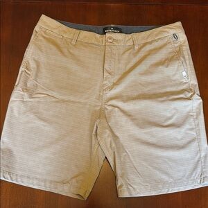 Quiksilver Tan Amphibian Flat Front Shorts Lightweight Casual